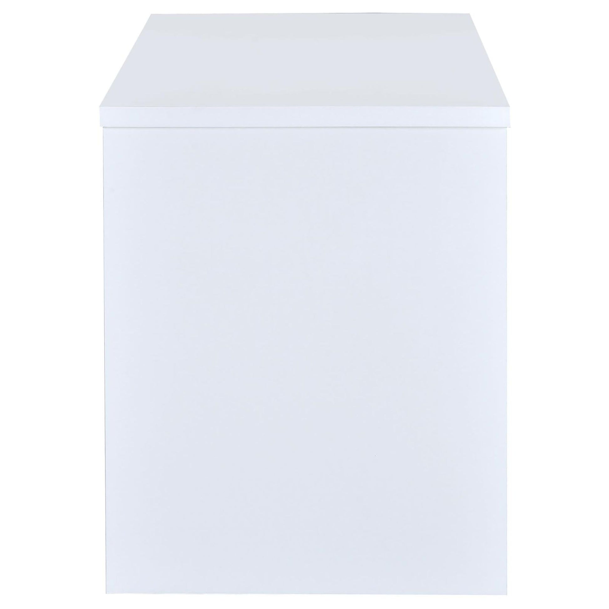 White 2-Drawer Reversible Office Desk image 8