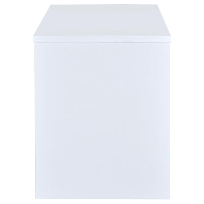 White 2-Drawer Reversible Office Desk image 8