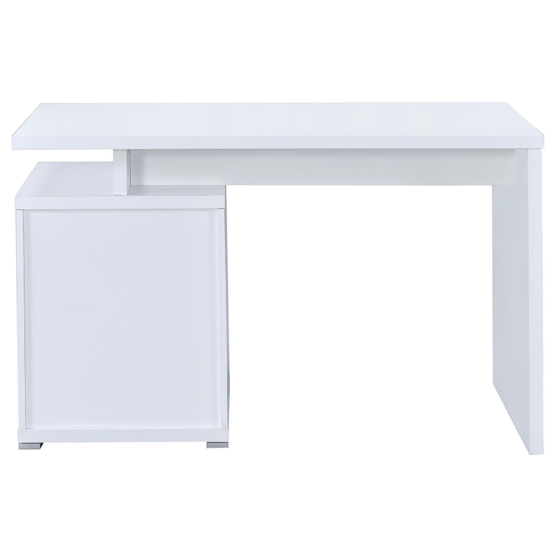White 2-Drawer Reversible Office Desk image 10