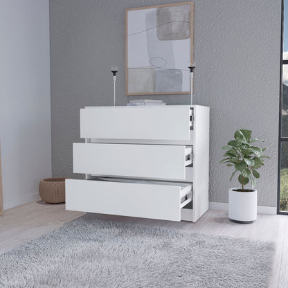 White 3-Drawer Dresser image 6