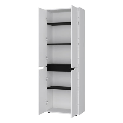 White 5-Shelf Kitchen Pantry image 4