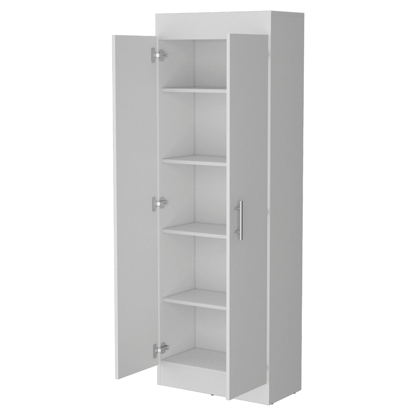 White 5-Shelf Storage Pantry Cabinet image 4