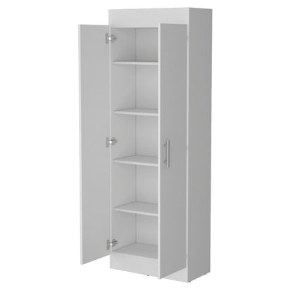 White 5-Shelf Storage Pantry Cabinet image 4