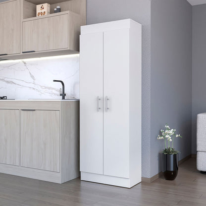 White 5-Shelf Storage Pantry Cabinet image 1