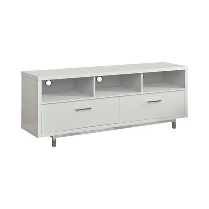 White 60-inch Drawer Storage TV Console image 2