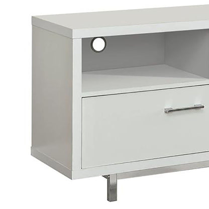 White 60-inch Drawer Storage TV Console image 5