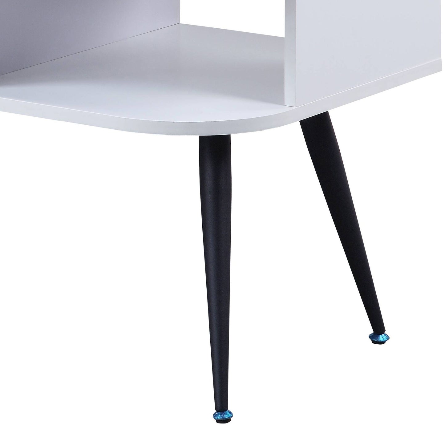 White and Black Coffee Table with 1 Drawer image 6