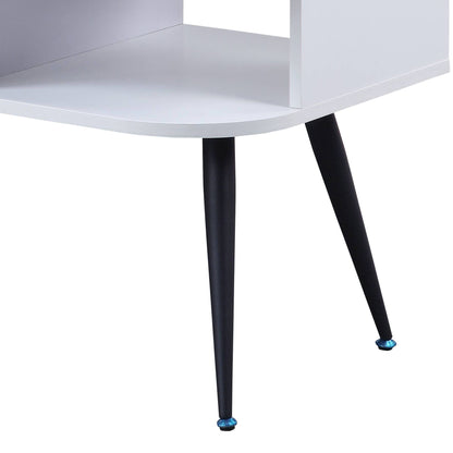 White and Black Coffee Table with 1 Drawer image 6