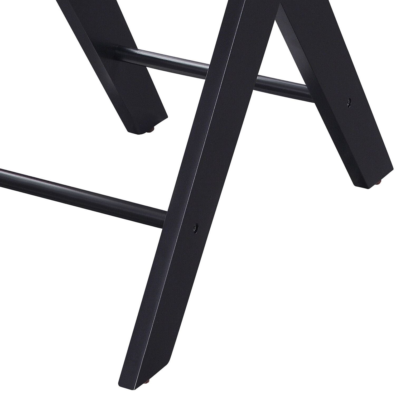 White and Black Side Table with USB Ports image 5