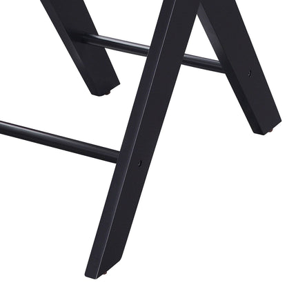 White and Black Side Table with USB Ports image 5