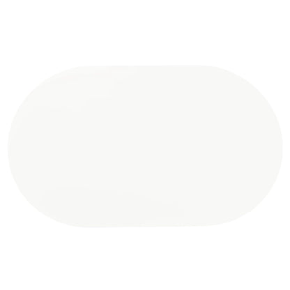 White and Chrome Oval Dining Table image 3