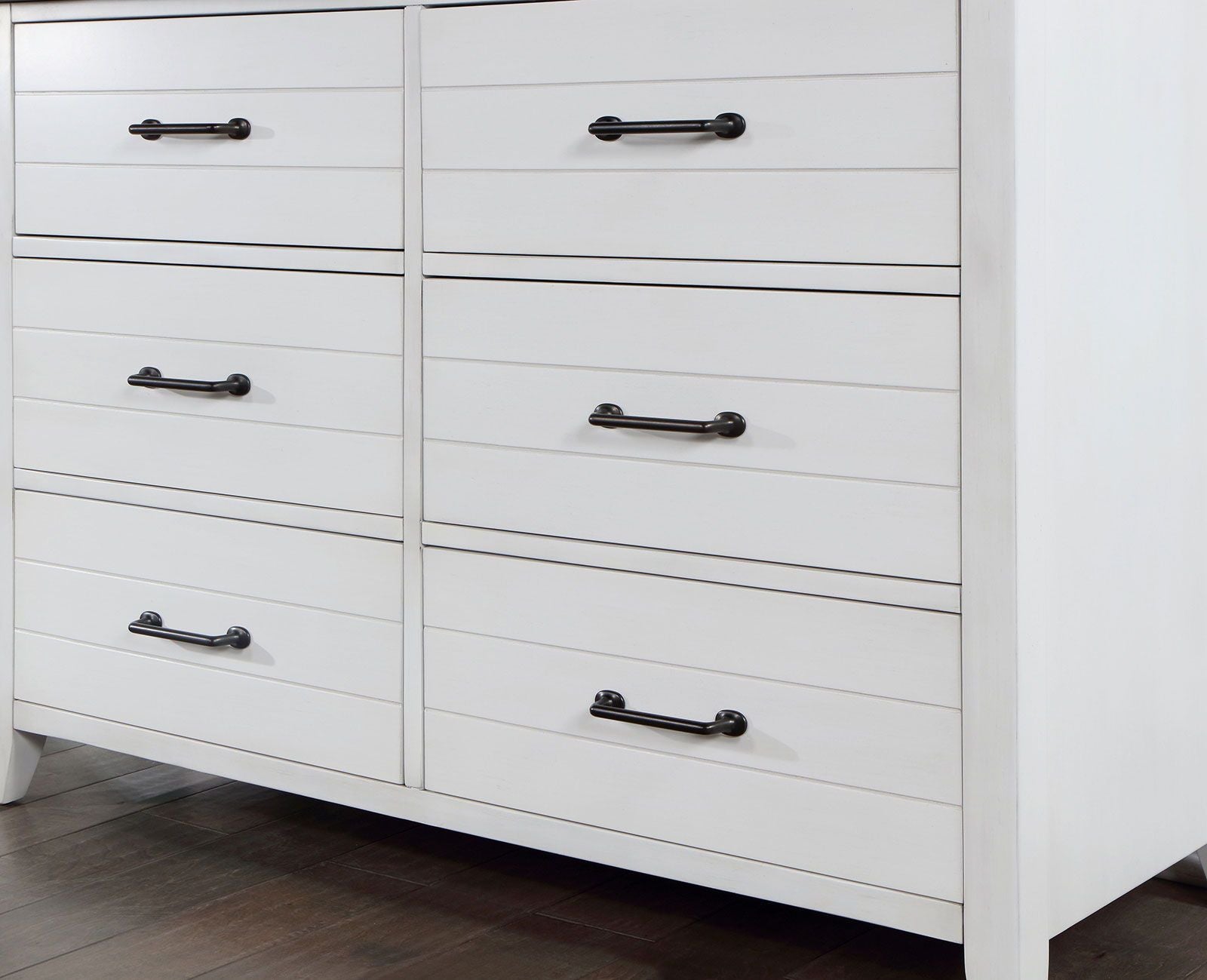 White Color Nightstand Bedroom 1pc Nightstand Solid wood Black Appliance Pull 2-Drawers bedside Table Gray Top, Two Tone image 6