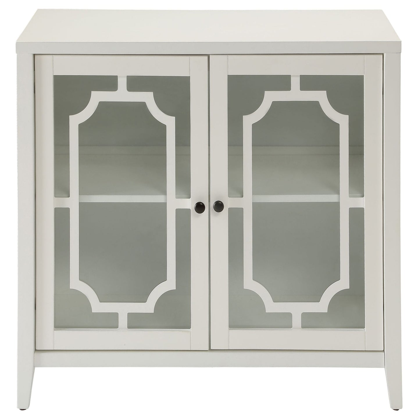 White Console Table with 2 Doors image 3