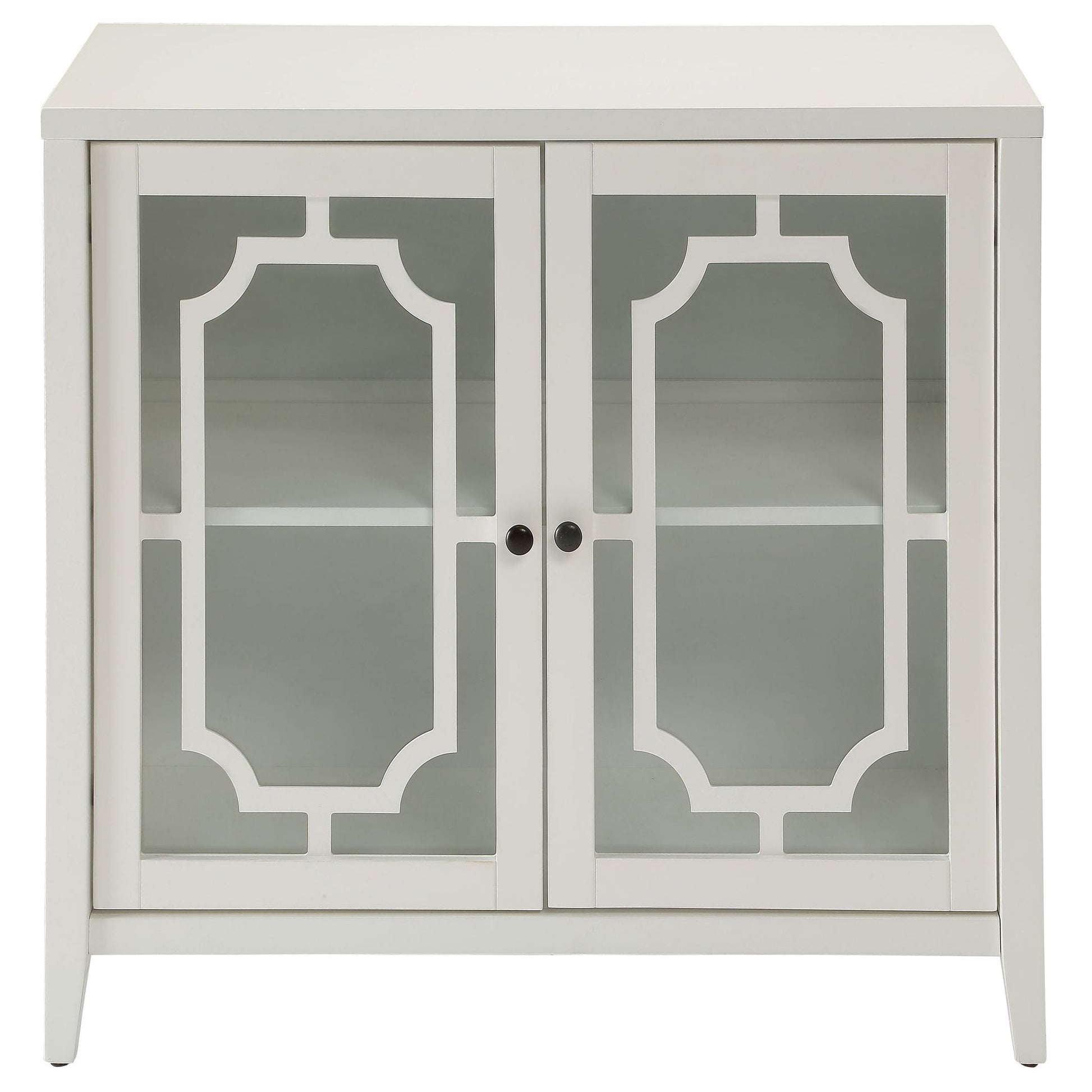 White Console Table with 2 Doors image 3