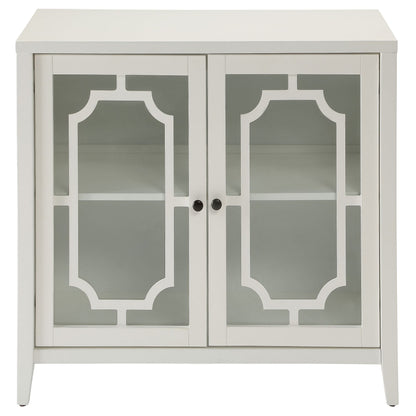 White Console Table with 2 Doors image 3