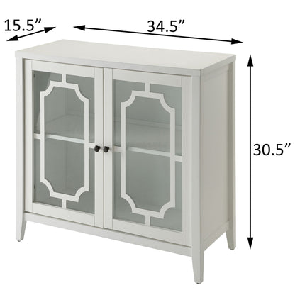 White Console Table with 2 Doors image 7