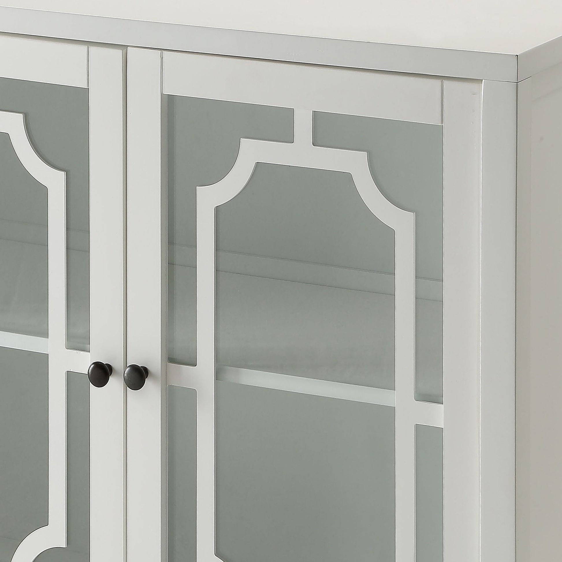 White Console Table with 2 Doors image 5