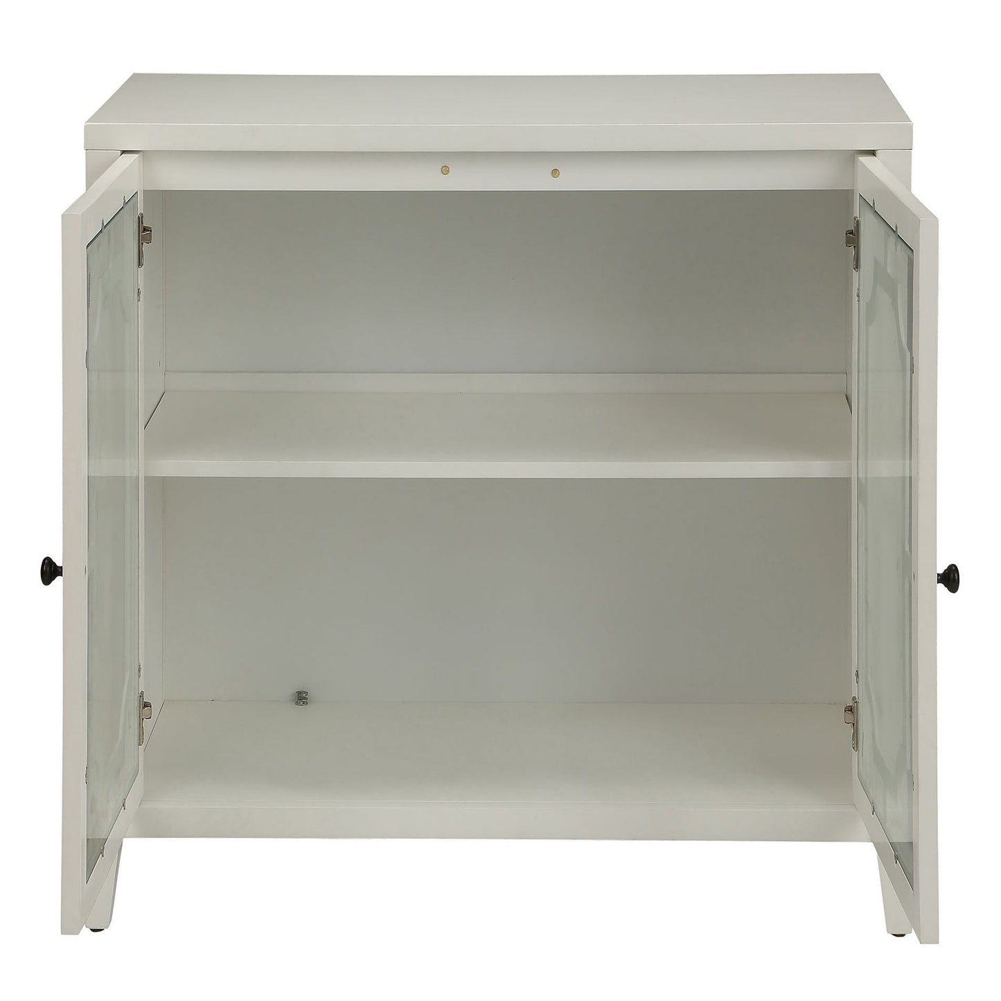 White Console Table with 2 Doors image 4