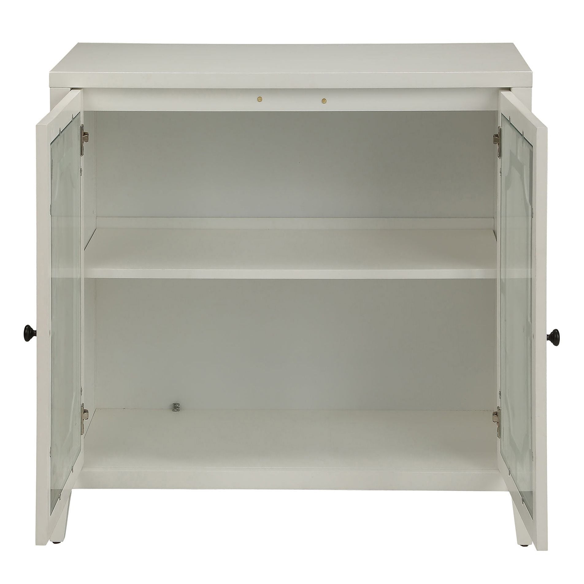 White Console Table with 2 Doors image 4