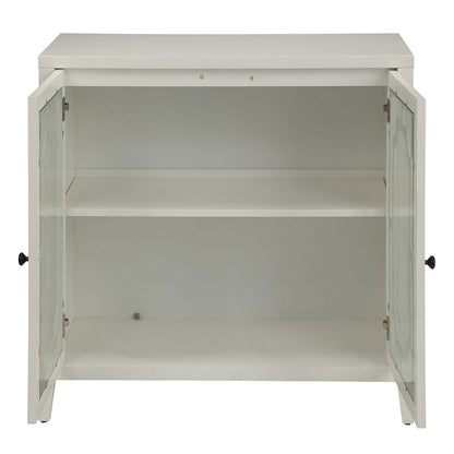 White Console Table with 2 Doors image 4