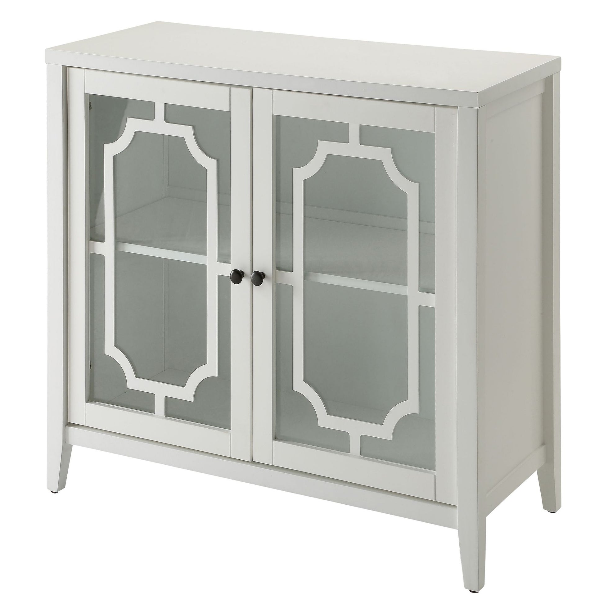 White Console Table with 2 Doors image 2