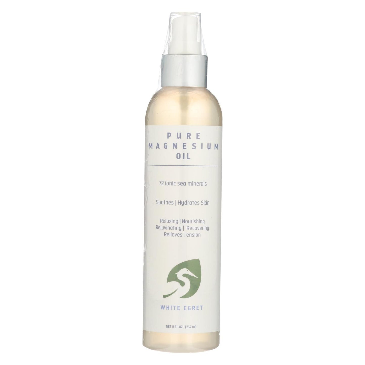 White Egret Pure Magnesium Oil 72 Ionic Minerals - 1 Each - 8 Fz image 1
