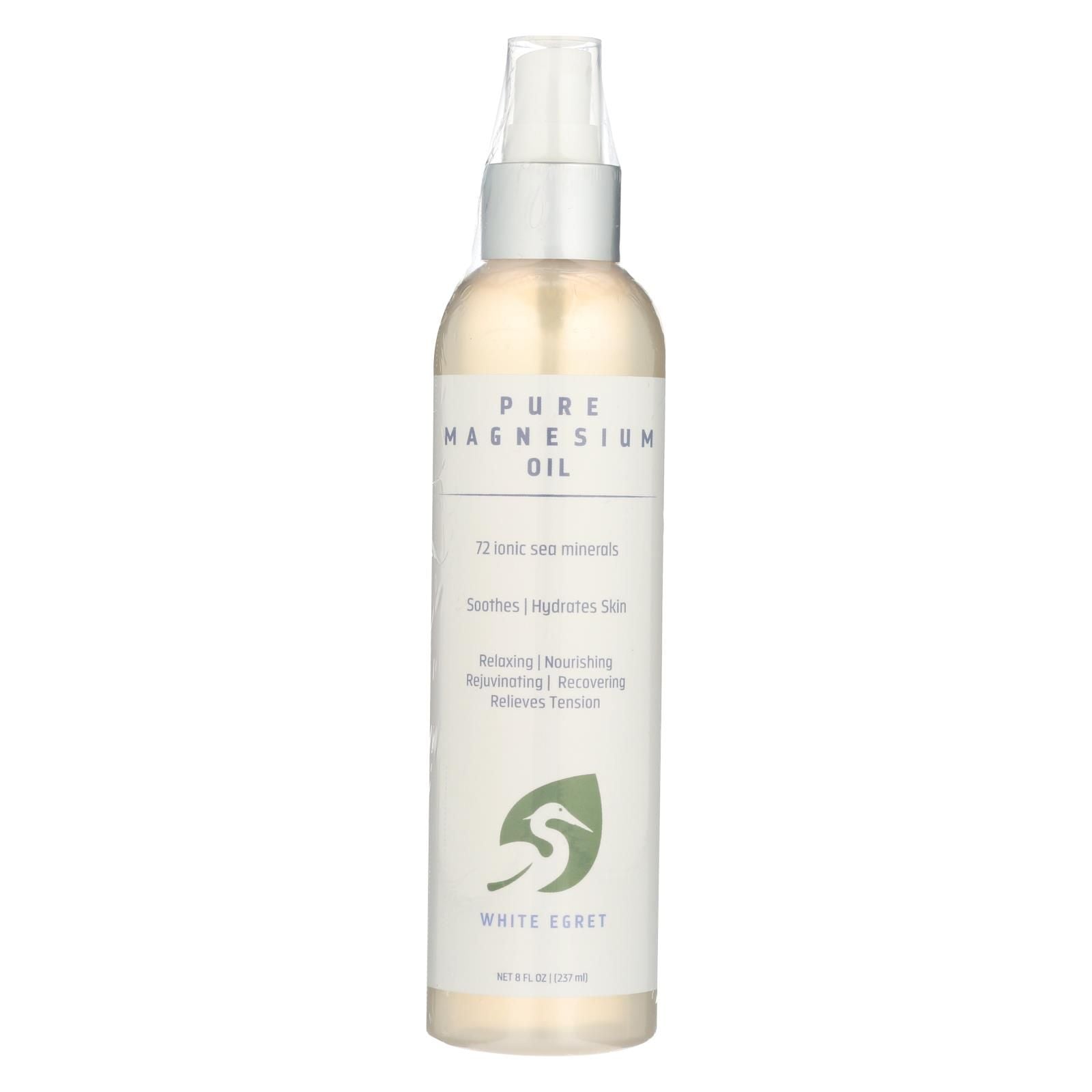 White Egret Pure Magnesium Oil 72 Ionic Minerals - 1 Each - 8 Fz image 1