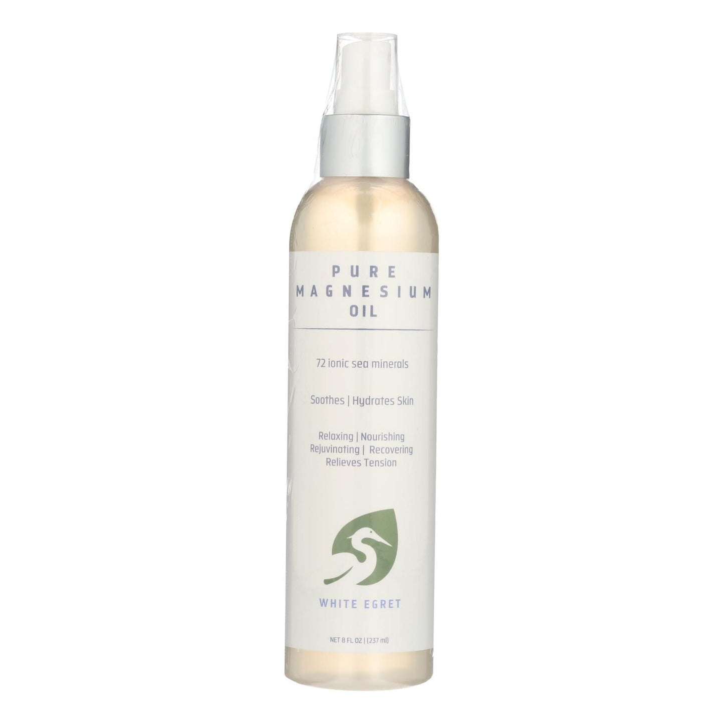 White Egret Pure Magnesium Oil 72 Ionic Minerals - 1 Each - 8 Fz image 2