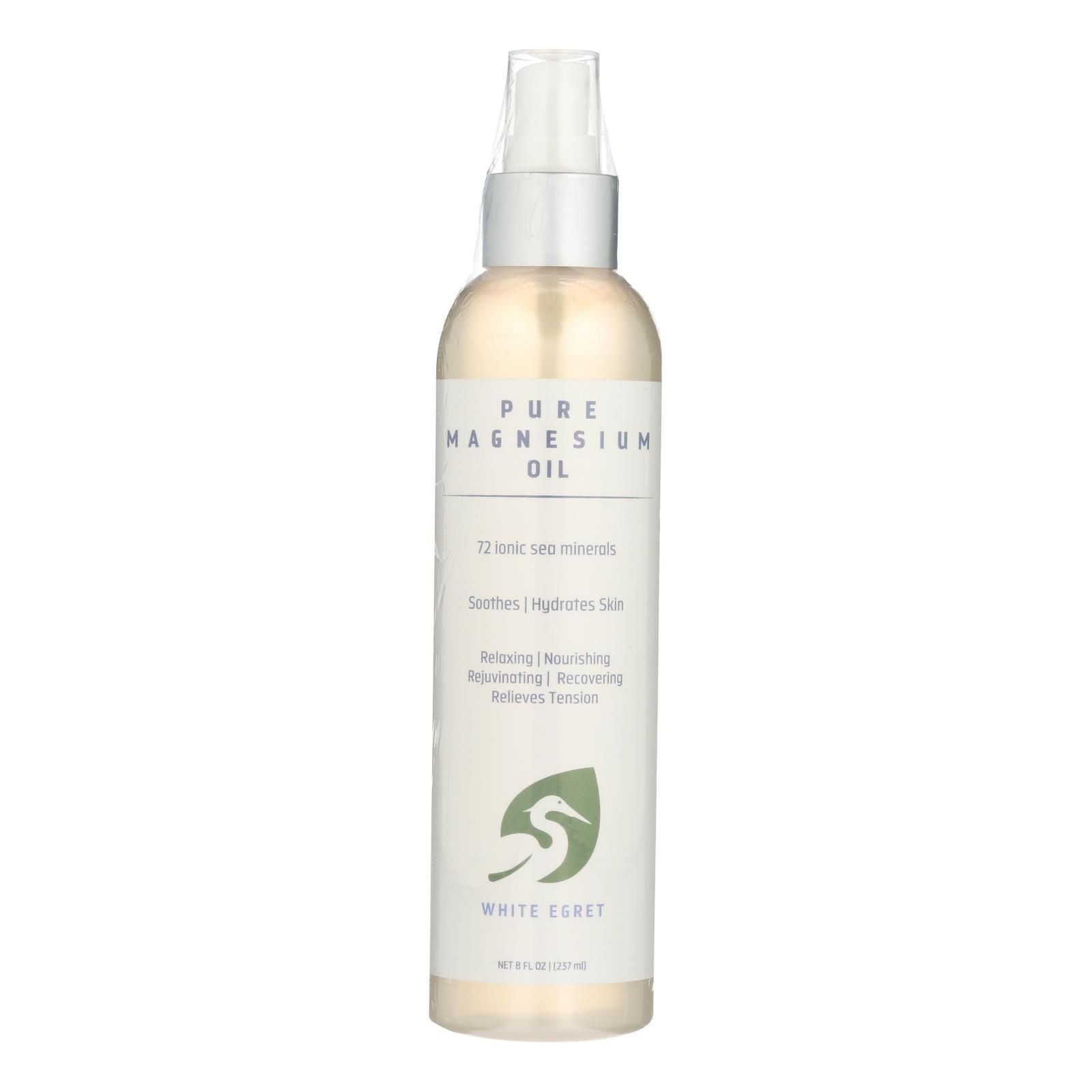 White Egret Pure Magnesium Oil 72 Ionic Minerals - 1 Each - 8 Fz image 2