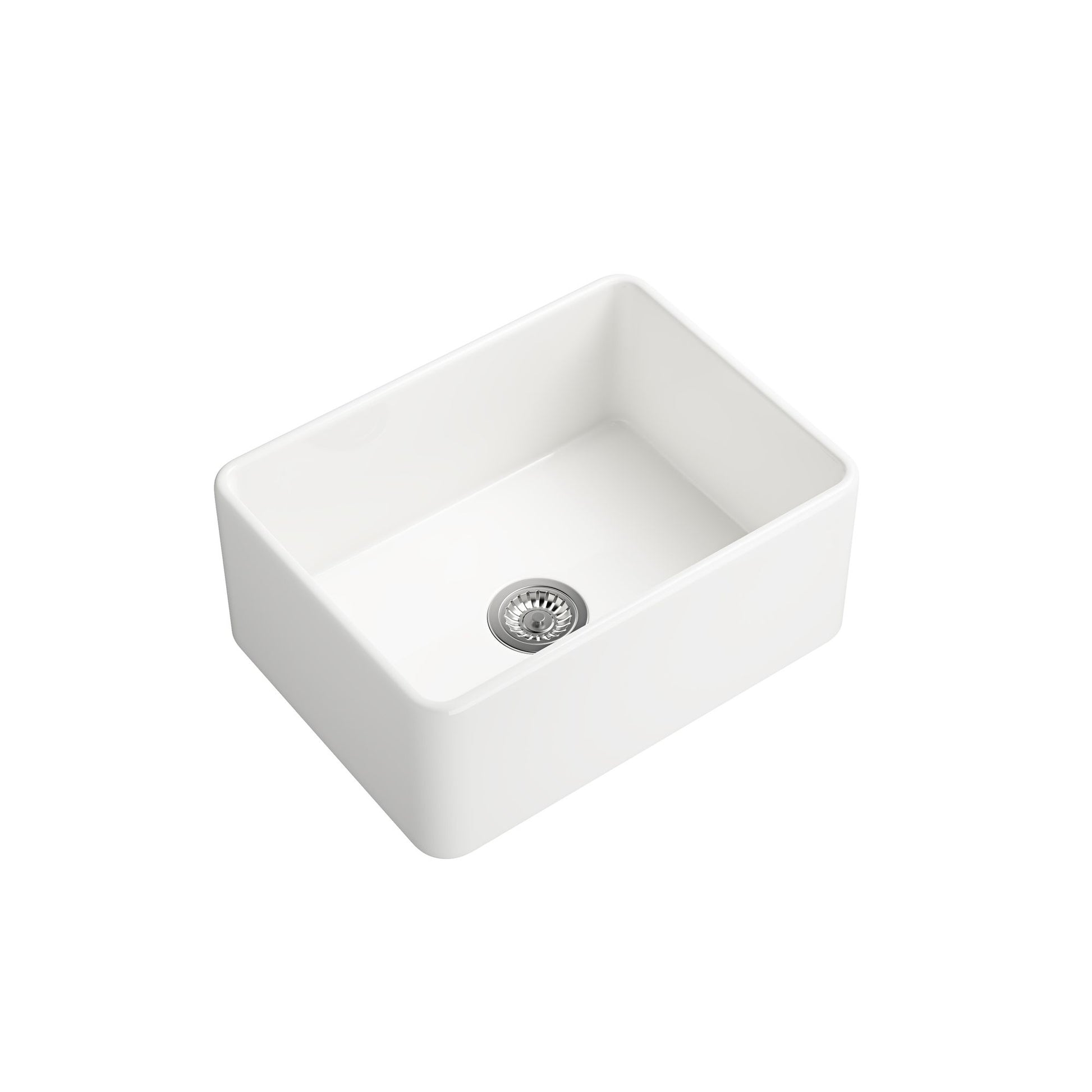 White Farmhouse Sink Deep Apron Sink Undermount Farmhouse Kitchen Sink Single Farm Sink image 1