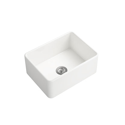 White Farmhouse Sink Deep Apron Sink Undermount Farmhouse Kitchen Sink Single Farm Sink image 1