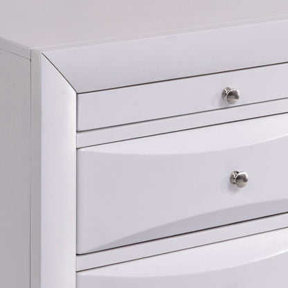 White Nightstand with 2 Drawers image 4