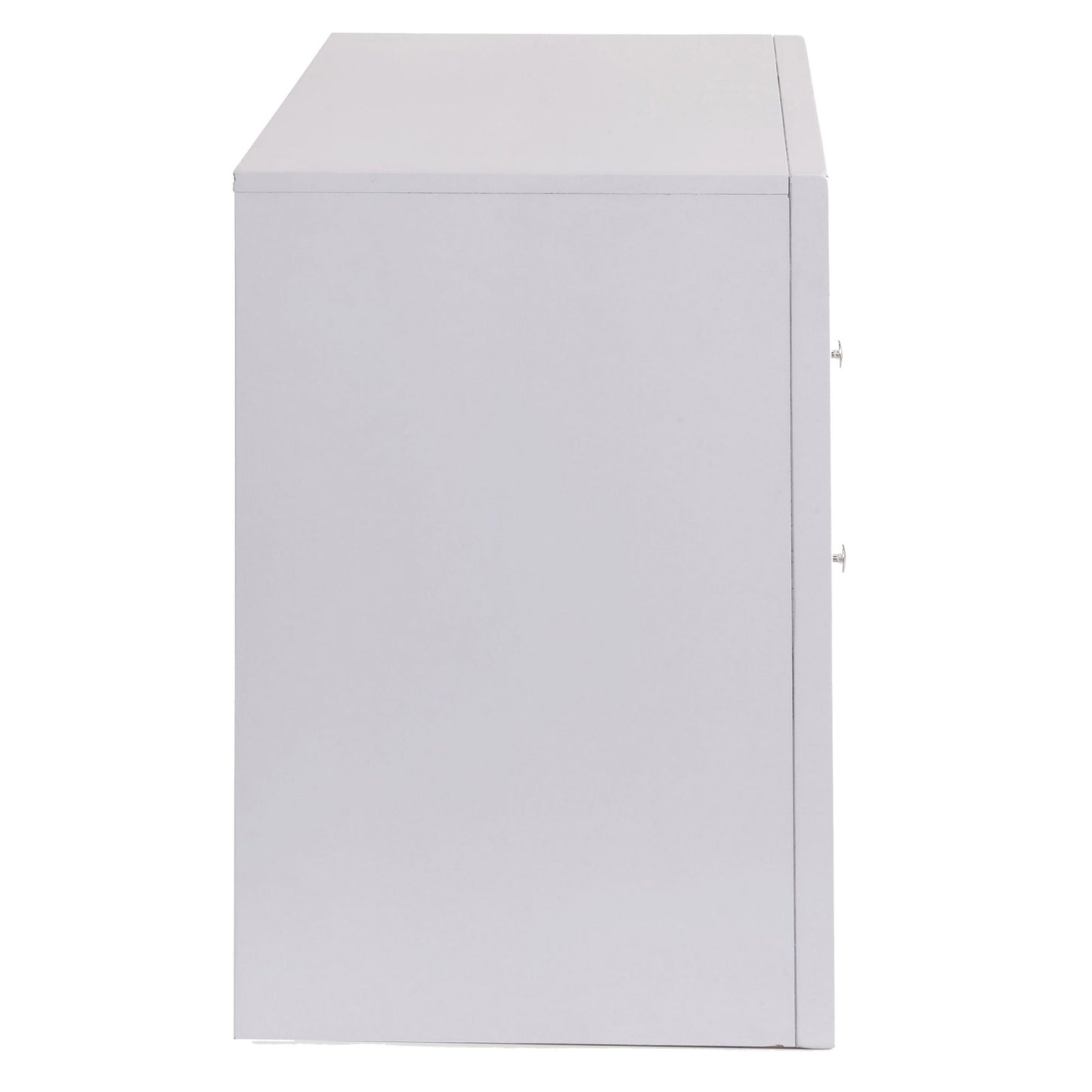 White Nightstand with 2 Drawers image 3