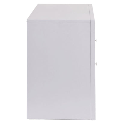 White Nightstand with 2 Drawers image 3