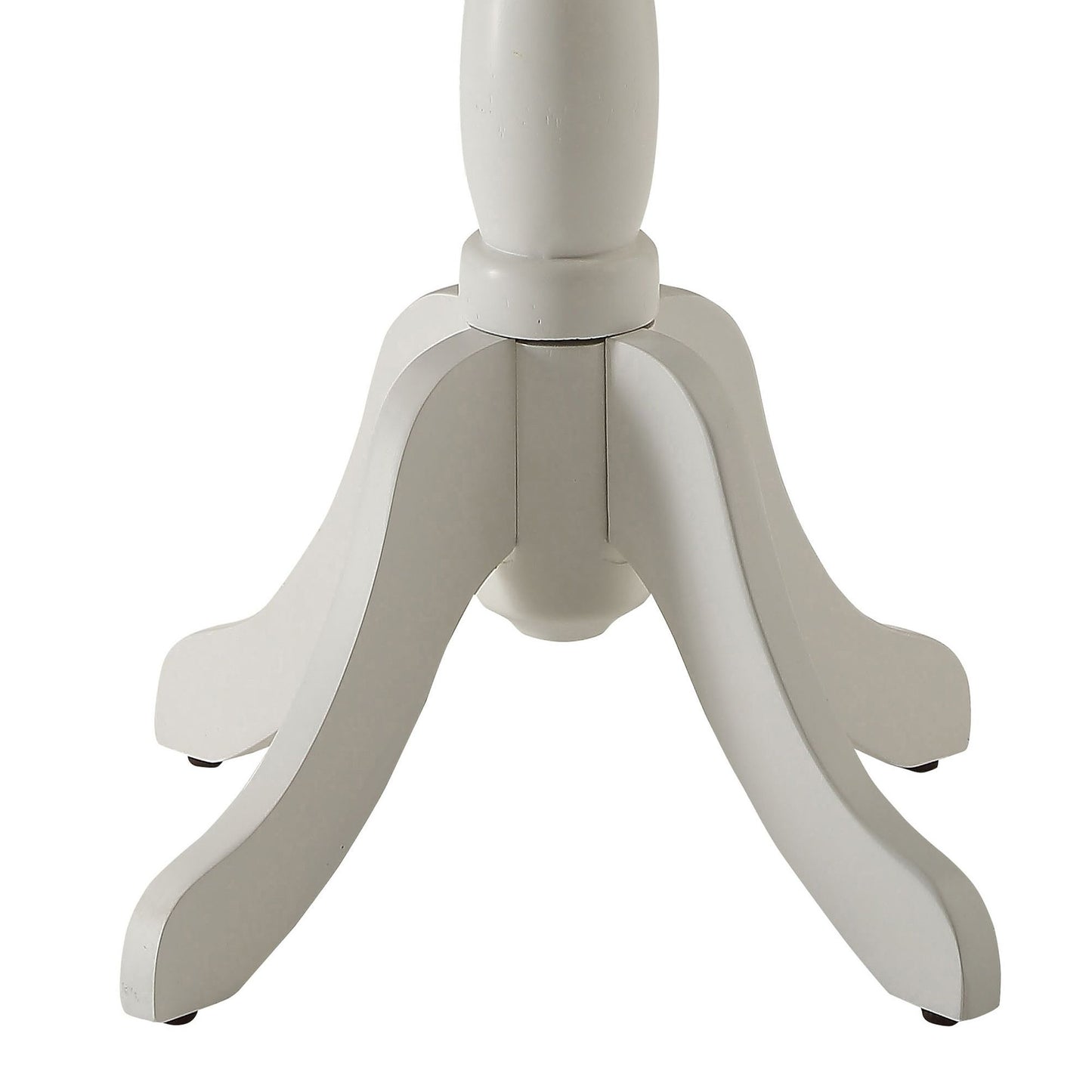 White Side Table with Turned Pedestal image 4