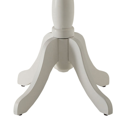 White Side Table with Turned Pedestal image 4