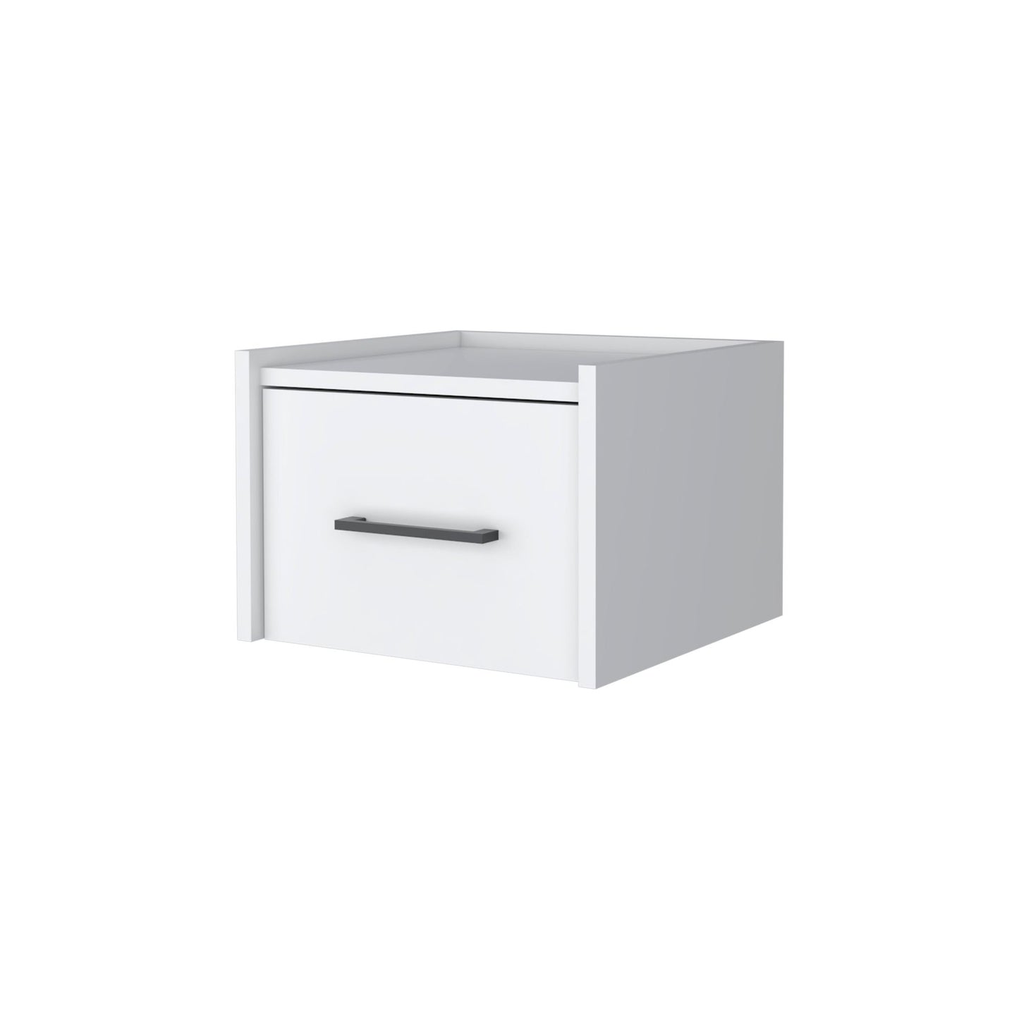 White Wall-Mounted Floating Nightstand image 3