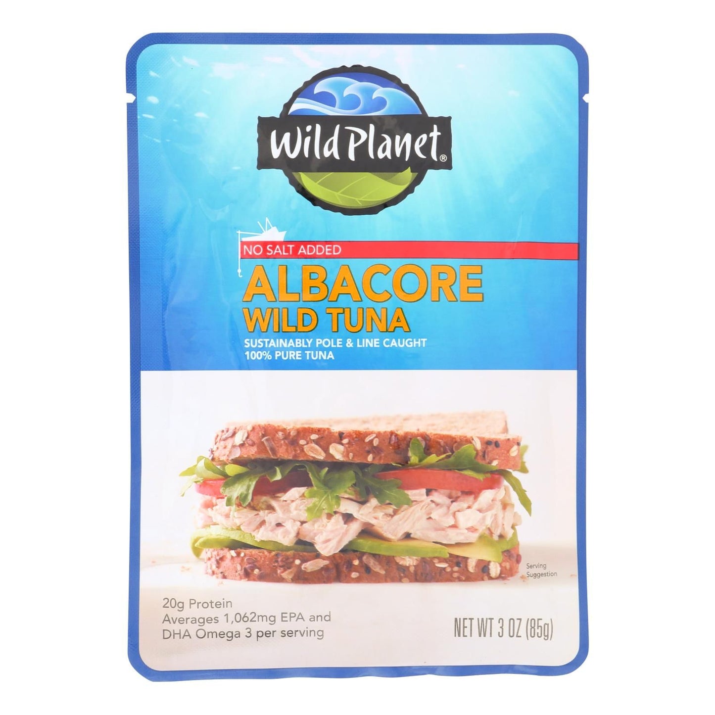 Wild Planet Wild Albacore Tuna With No Salt - Case Of 24 - 3 Oz image 1