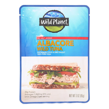 Wild Planet Wild Albacore Tuna With No Salt - Case Of 24 - 3 Oz image 1
