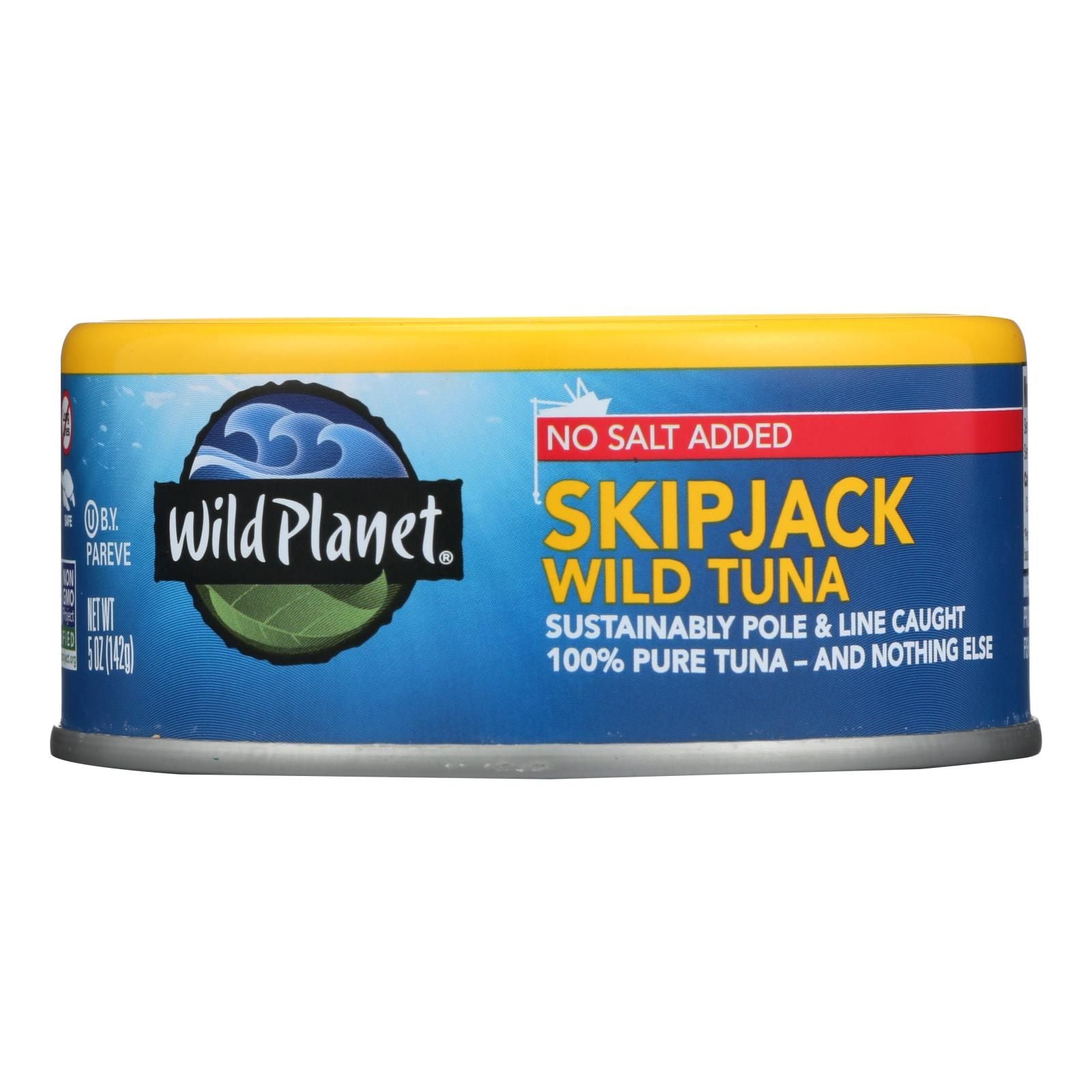 Wild Planet Wild Skipjack Light Tuna - No Salt Added - Case Of 12 - 5 Oz. image 2