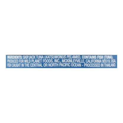 Wild Planet Wild Skipjack Light Tuna - No Salt Added - Case Of 12 - 5 Oz. image 4