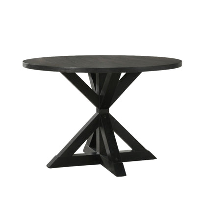 Windvale Cross-Buck Base Dining Table in Black image 11