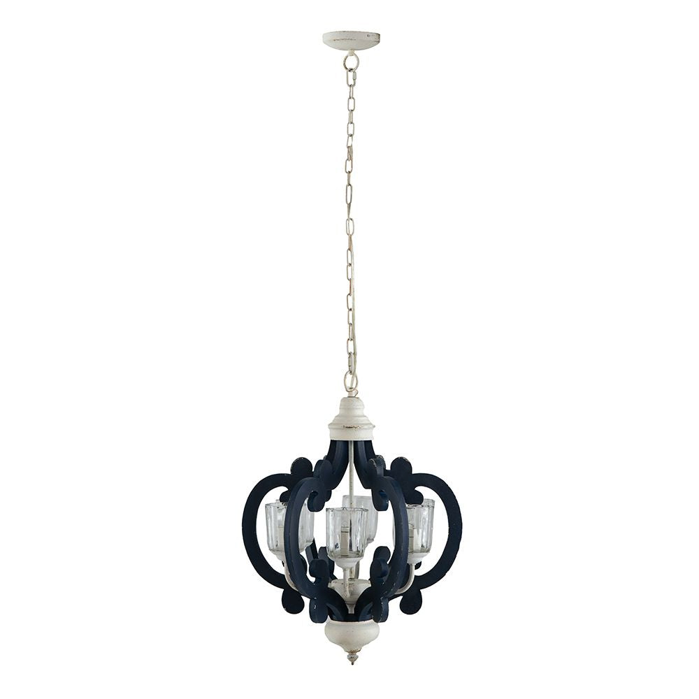 Wood Chandelier 6 - Light Farmhouse Pendant Lighting Natural Wood Hanging Light Fixture for Kitchen Living Dining Room,  image 4