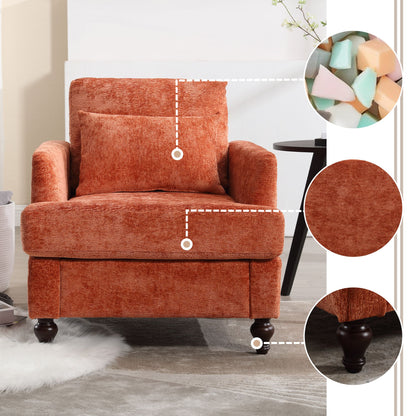 Wood Frame Armchair, Modern Accent Chair Lounge Chair for Living Room,Tufted Club Chair, Mid Century Modern Arm Chairs w image 1