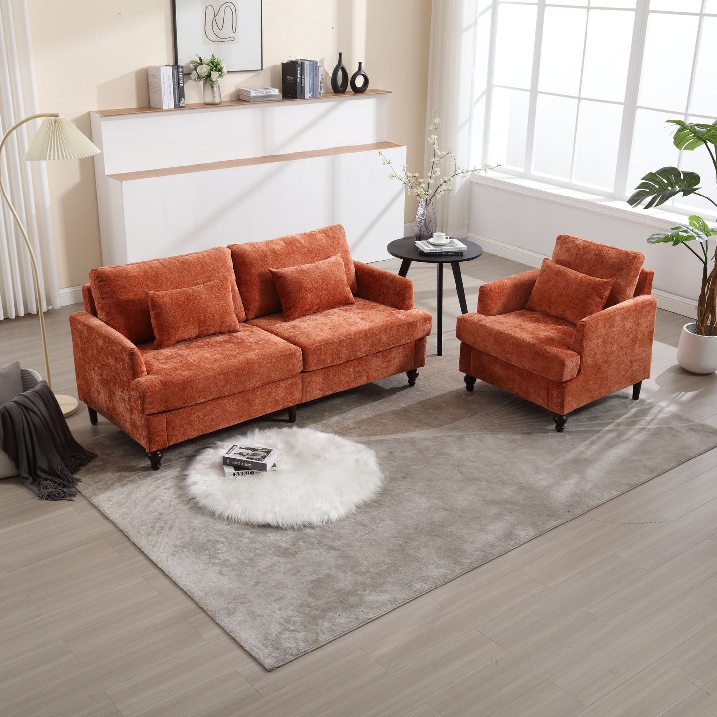 Wood Frame Armchair, Modern Accent Chair Lounge Chair for Living Room,Tufted Club Chair, Mid Century Modern Arm Chairs w image 3