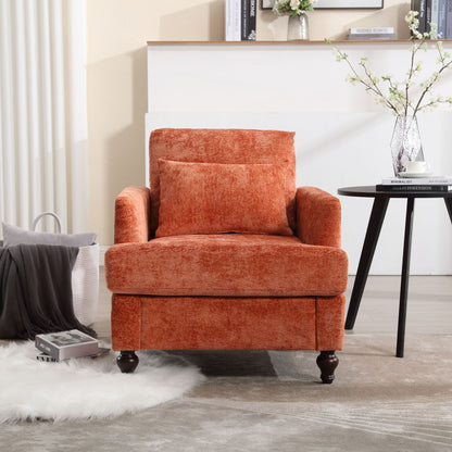Wood Frame Armchair, Modern Accent Chair Lounge Chair for Living Room,Tufted Club Chair, Mid Century Modern Arm Chairs w image 6