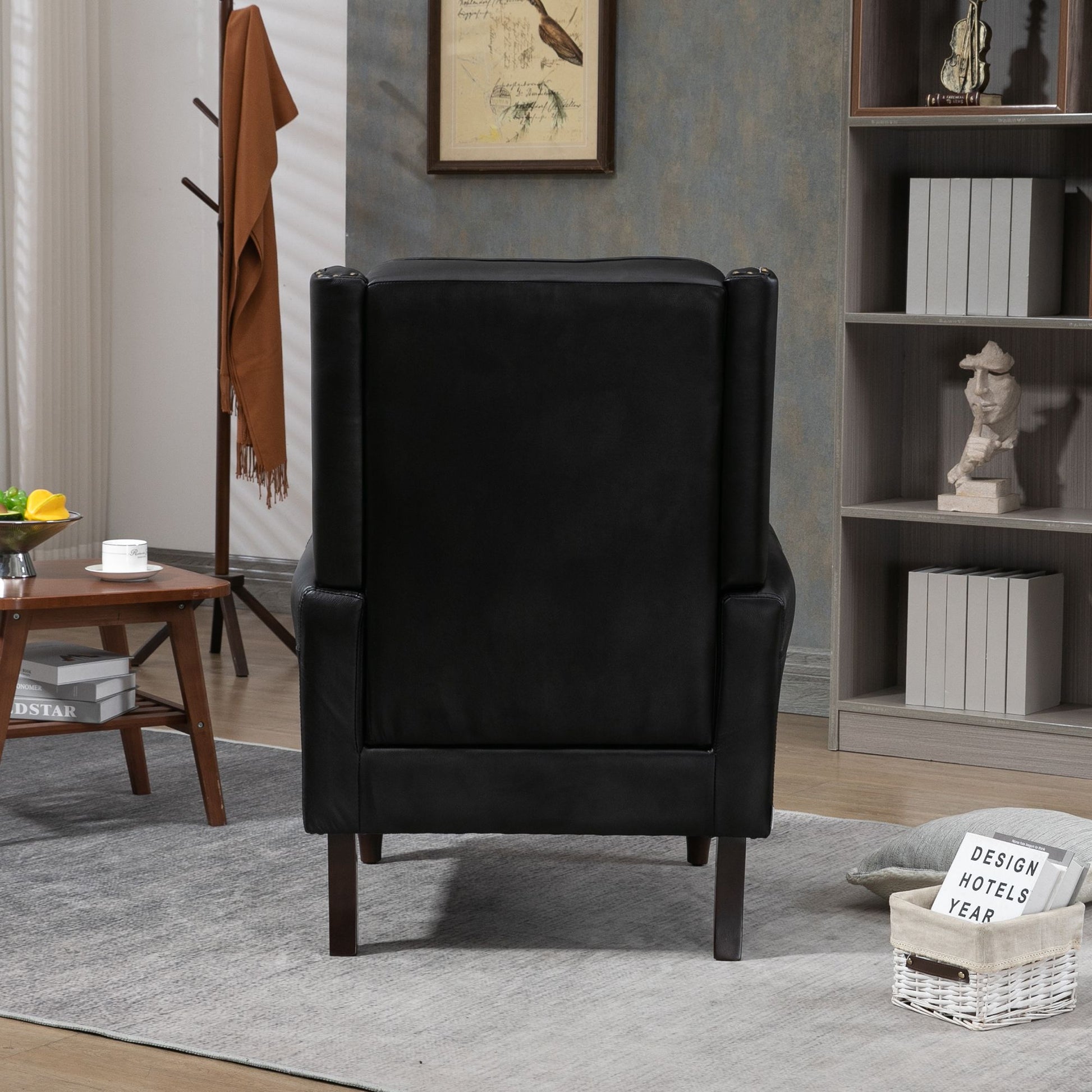 Modern accent chair - front view in living room
