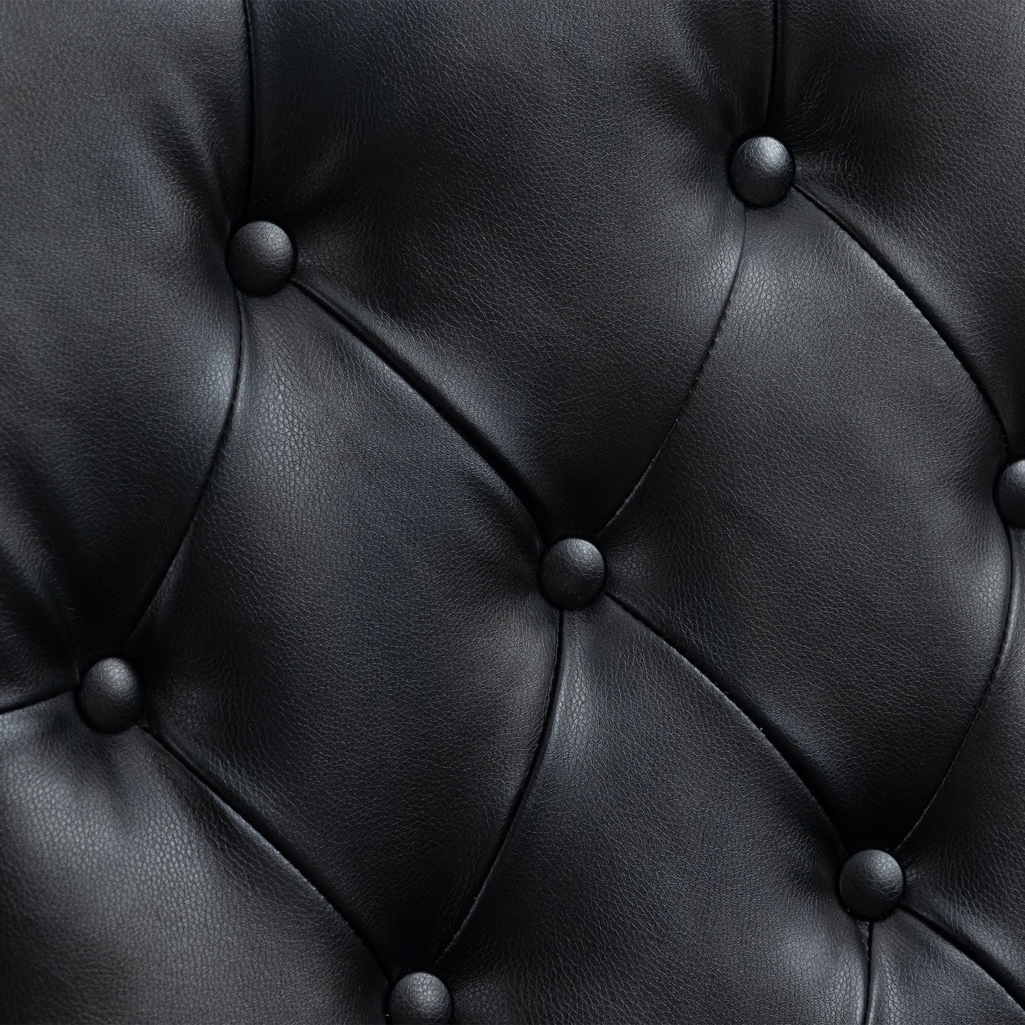 Wood Frame Armchair, Modern Accent Chair Lounge Chair with Sturdy Wood Legs for Living Room Bedroom (Black PU) image 14