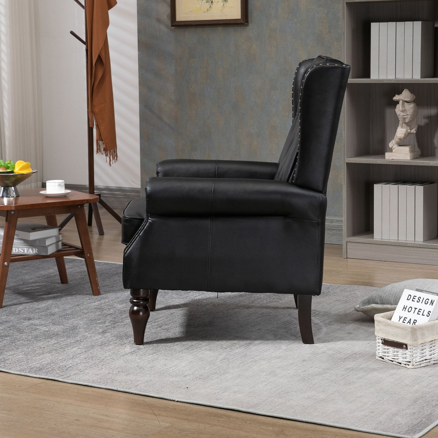 Accent chair with wood frame - assembly hardware