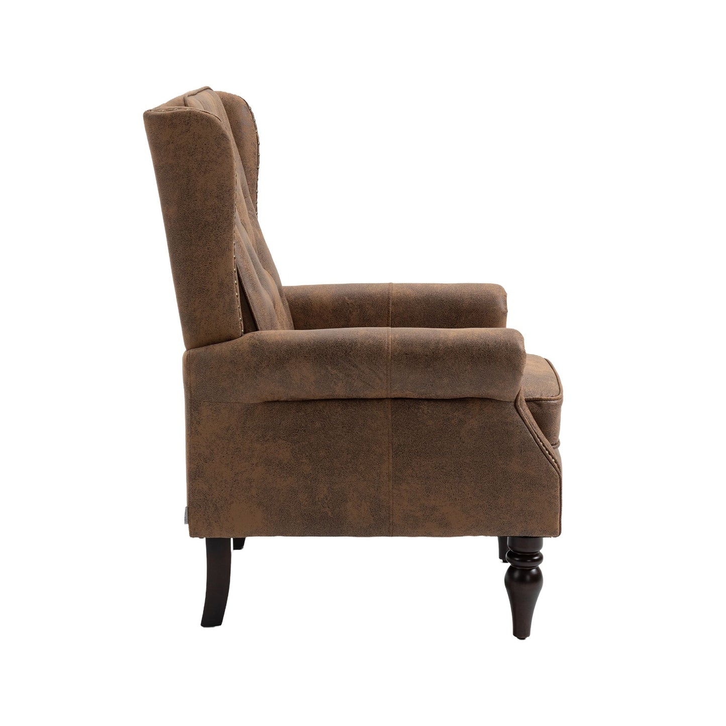 Wood Frame Armchair, Modern Accent Chair Lounge Chair with Sturdy Wood Legs for Living Room Bedroom (Coffee) image 13